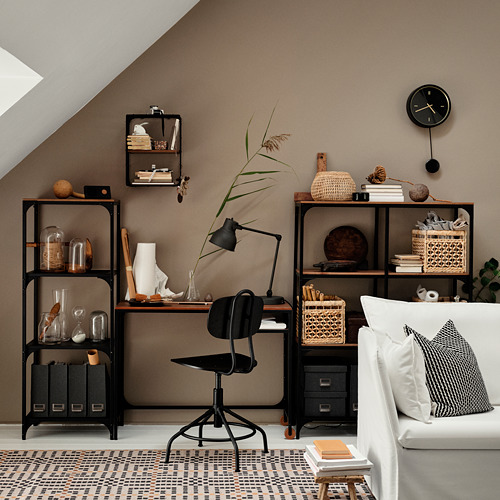 FJÄLLBO shelving unit, black, 100x136 cm | IKEA Indonesia