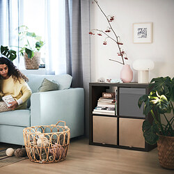 KALLAX - Shelving unit, black-brown, 77x77 cm
