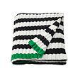 MOSSMOTT - Throw, black/white, 130x170 cm