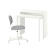LÄNGDHOPP/ÖRFJÄLL - Desk and chair, white/light grey