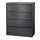 MALM - lemari 4 laci, hitam-cokelat, 80x100 cm | IKEA Indonesia - PE621355_S1