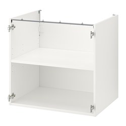 ENHET - Kabinet dasar dengan rak, putih, 80x60x75 cm