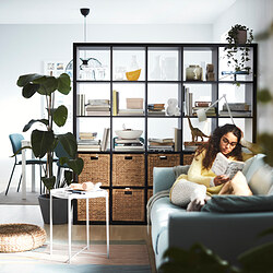 KALLAX - Shelving unit, black-brown, 182x182 cm