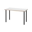 LAGKAPTEN/ADILS - Desk, white anthracite/black, 120x60 cm