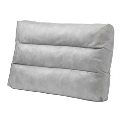 DUVHOLMEN - Inner cushion for back cushion, outdoor grey, 62x44 cm