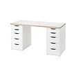 ALEX/LAGKAPTEN - Meja, putih antrasit/putih, 140x60 cm