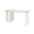 ALEX/LAGKAPTEN - Desk, white anthracite/white, 140x60 cm