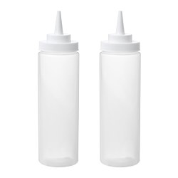 GRILLTIDER - Botol pencet, plastik/transparan, 330 ml