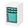 TROFAST - storage combination with box/trays, white/turquoise, 34x44x56 cm | IKEA Indonesia - PE859989_S1