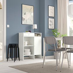 BAGGEBO - Lemari bufet, putih, 78x92 cm