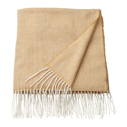 HOLMVI - Throw, beige-yellow, 120x160 cm