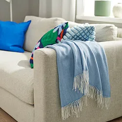 HOLMVI - Selimut kecil, biru, 120x160 cm