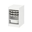 TROFAST - Storage combination with box/trays, white grey/white, 34x44x56 cm