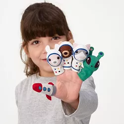 AFTONSPARV - Set boneka jari 5 buah, aneka warna