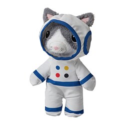 AFTONSPARV - Boneka berkostum astronaut, kucing, 28 cm