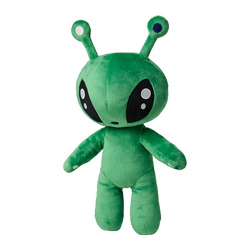 AFTONSPARV soft toy, alien/green, 34 cm | IKEA Indonesia
