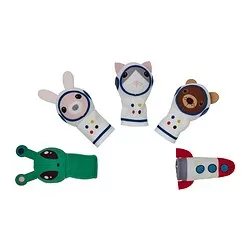 AFTONSPARV - Set boneka jari 5 buah, aneka warna