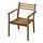ASKHOLMEN - chair with armrests, outdoor, dark brown | IKEA Indonesia - PE933255_S1