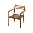 ASKHOLMEN - chair with armrests, outdoor, dark brown | IKEA Indonesia - PE933255_S2