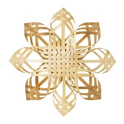 STRÅLA - Lamp shade, bamboo, 35 cm