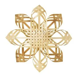 STRÅLA - Lamp shade, bamboo, 35 cm