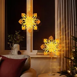 STRÅLA - Lamp shade, bamboo, 35 cm