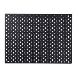 SKÅDIS - Papan berlubang, hitam, 76x56 cm
