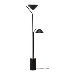 TRÅDNATE - Lampu lantai sorot atas/lampu baca, hitam, 180 cm