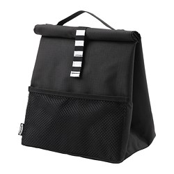 FRAMTUNG - Tas makan siang, hitam, 22x17x35 cm
