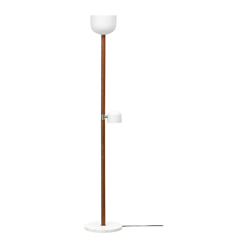 MOSSPLYM floor uplighter/reading lamp