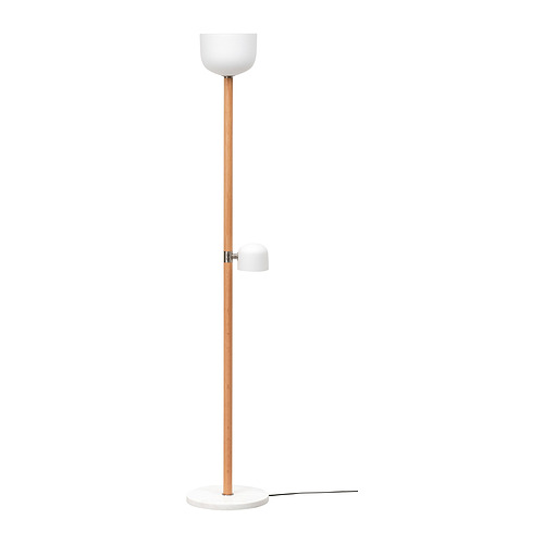 MOSSPLYM floor uplighter/reading lamp