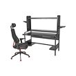 MATCHSPEL/FREDDE - Gaming desk and chair, black