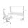 MATCHSPEL/FREDDE - meja dan kursi gaming, putih | IKEA Indonesia - PE816725_S1