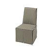 BERGMUND - Chair with long cover, white/black/white