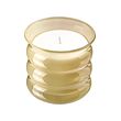 JUVELTRAST - Scented candle in glass, Vanilla light yellow, 50 hr
