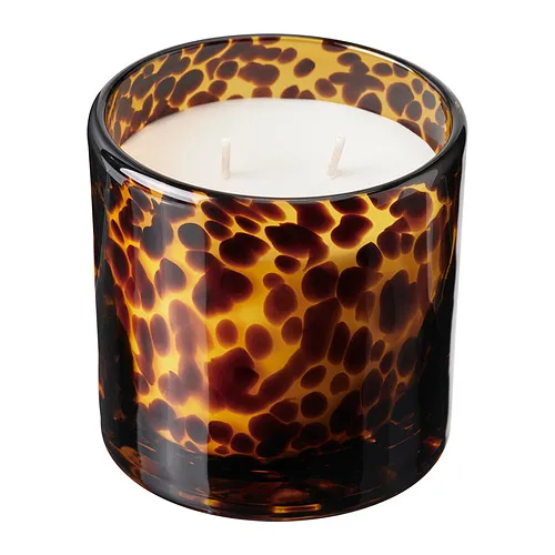 KRONSÅNGARE scented candle in glass, 2 wicks
