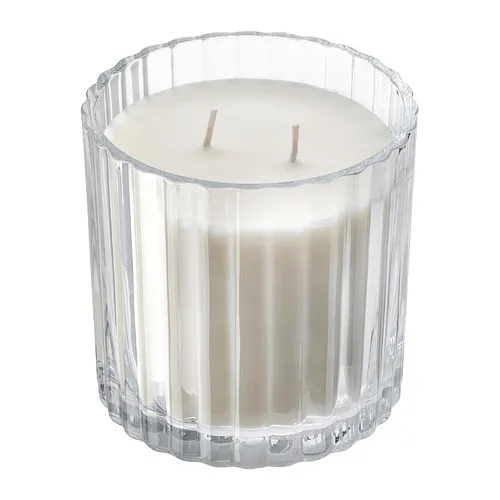 TOFSTÄRNA scented candle in glass, 2 wicks