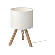STORSEGEL - Lampu meja, kayu ash/putih
