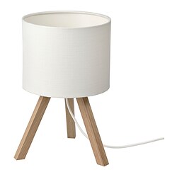 STORSEGEL - Table lamp, ash/white