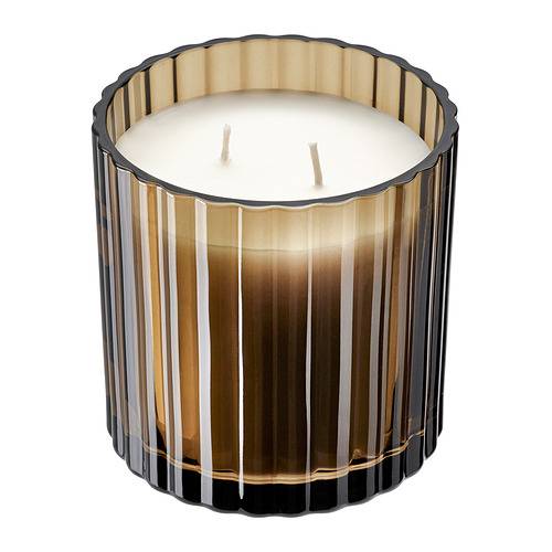 TOFSTÄRNA scented candle in glass, 2 wicks
