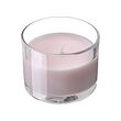 LOTSFÅGEL - Lilin beraroma dalam gelas, Pink flowers merah muda pucat, 20 jam