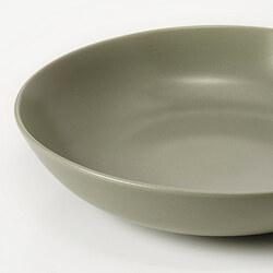 FÄRGKLAR - Deep plate, matt green, 23 cm
