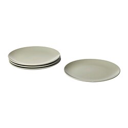 FÄRGKLAR - Plate, matt green, 26 cm