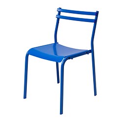 GENESÖN - Chair, metal/blue
