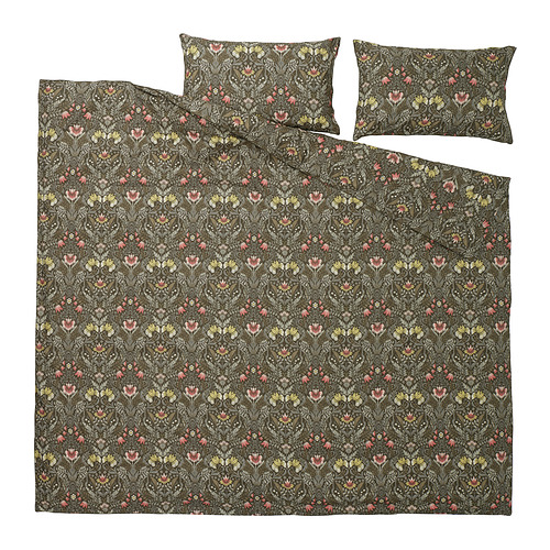 KÄRRDUNÖRT sarung duvet dan 2 sarung bantal