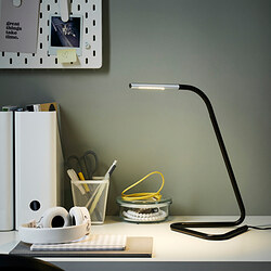 HÅRTE - Lampu kerja LED, hitam/warna perak