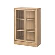 TONSTAD - kabinet dengan pintu geser kaca, veneer kayu oak, 82x37x120 cm | IKEA Indonesia - PE898737_S2