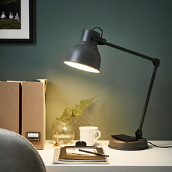 HEKTAR - Work lamp with wireless charging, dark grey