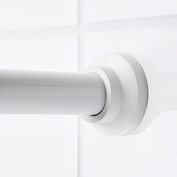BOTAREN - Batang tirai shower, putih, 120-200 cm