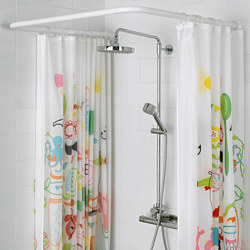 VIKARN - Batang tirai shower, putih